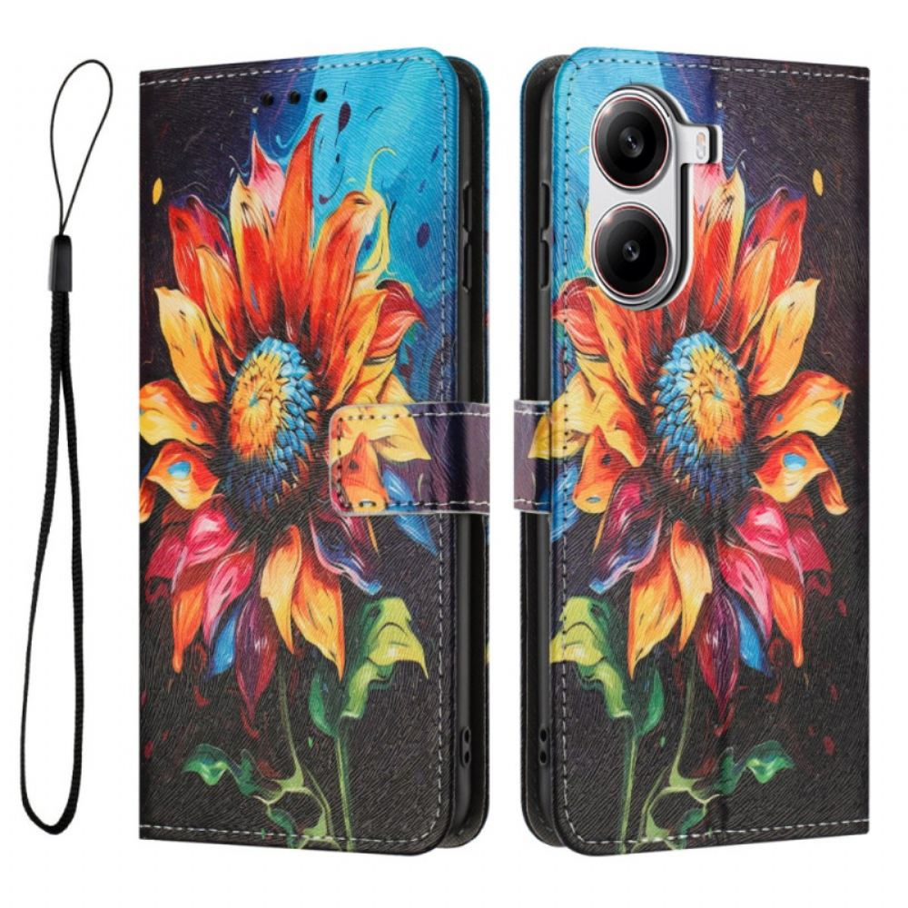 Kožený Kryt Na Poco X7 Pro 5g Slunečnicová Barva