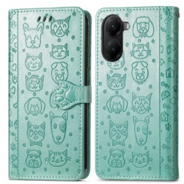 Kožený Kryt Poco X7 Pro 5g Animovaná Zvířata