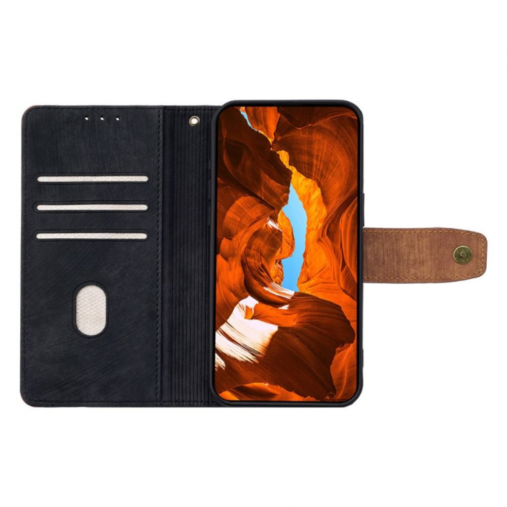 Kožený Kryt Poco X7 Pro 5g Dvoubarevný Retro Styl