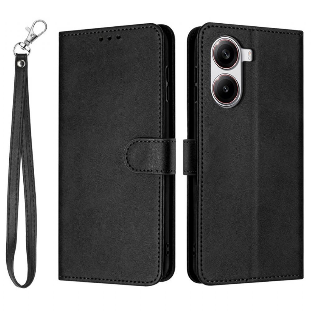 Kožený Kryt Poco X7 Pro 5g Kožený Efekt S Páskem