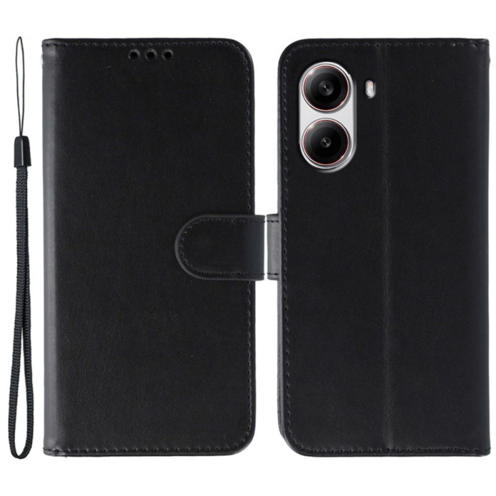 Kožený Kryt Poco X7 Pro 5g Kožený Efekt S Popruhem