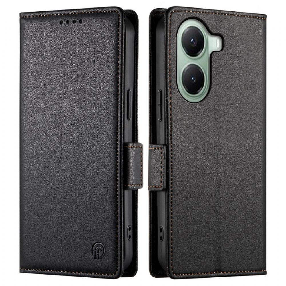 Kožený Kryt Poco X7 Pro 5g Klasická S Ozdobným Nýtem