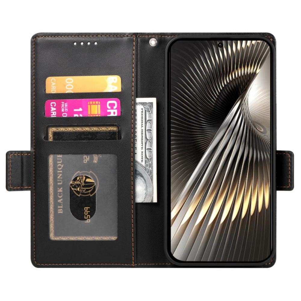 Kožený Kryt Poco X7 Pro 5g Klasická S Ozdobným Nýtem