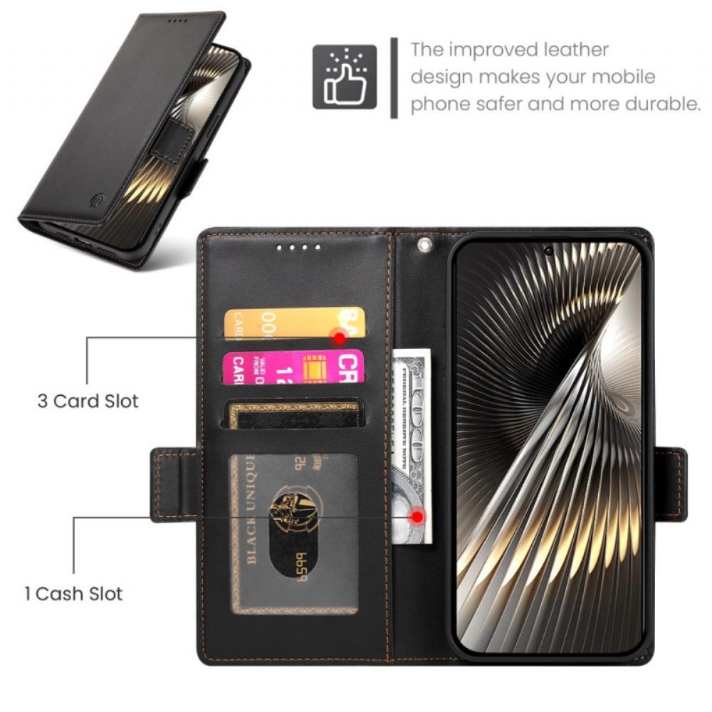 Kožený Kryt Poco X7 Pro 5g Klasická S Ozdobným Nýtem