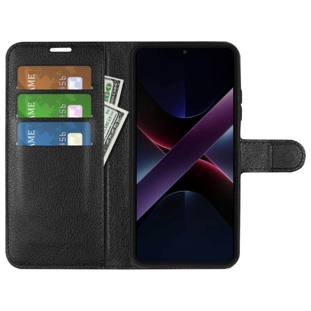 Kožený Kryt Poco X7 Pro 5g Umělá Kůže Liči