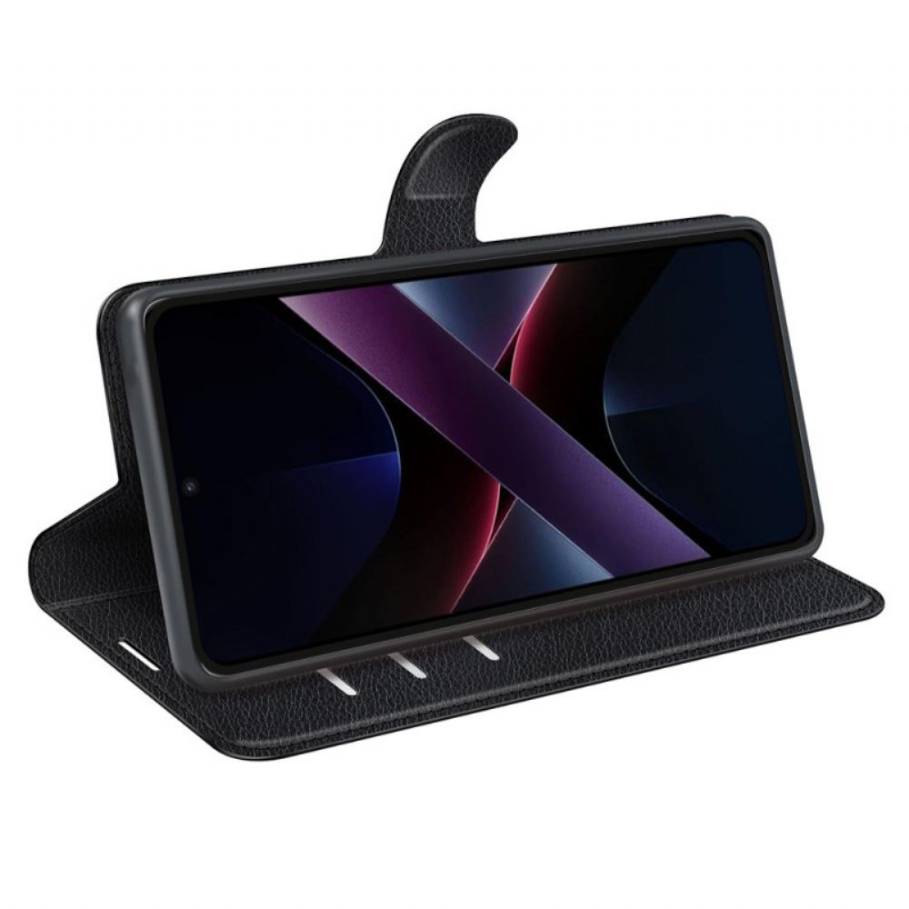 Kožený Kryt Poco X7 Pro 5g Umělá Kůže Liči