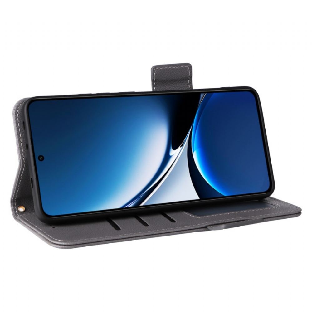 Kožený Kryt Poco X7 Pro 5g Umělá Kůže Liči S Páskem