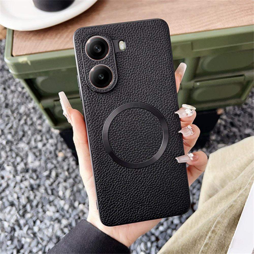 Kryt Poco X7 Pro 5g Kryty Na Mobil Kompatibilní S Magsafe Texturovaný Kožený Efekt