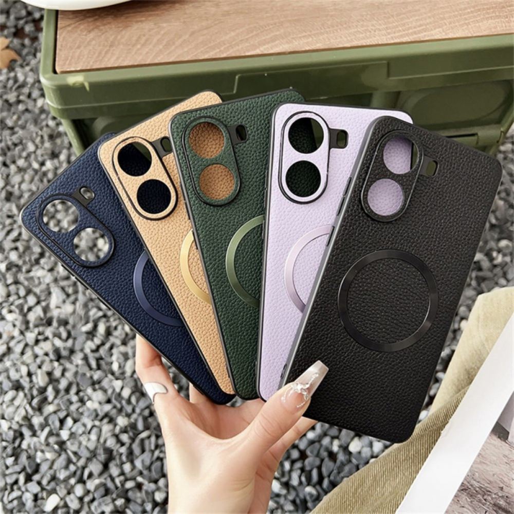 Kryt Poco X7 Pro 5g Kryty Na Mobil Kompatibilní S Magsafe Texturovaný Kožený Efekt