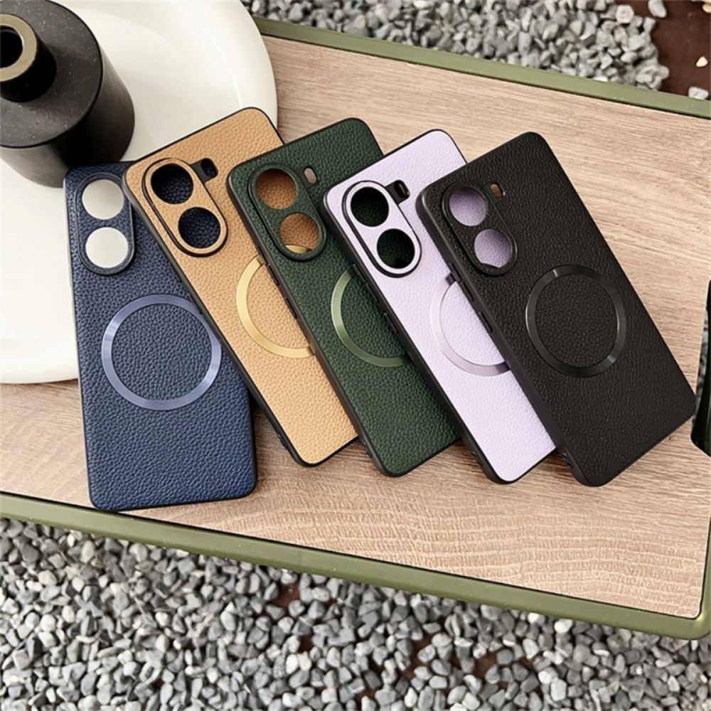 Kryt Poco X7 Pro 5g Kryty Na Mobil Kompatibilní S Magsafe Texturovaný Kožený Efekt