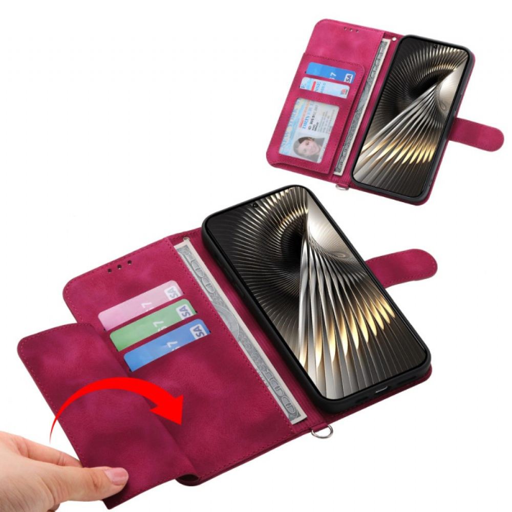 Peněženková Pouzdra Poco X7 Pro 5g Kryty Na Mobil Květinový Vzor S Popruhem A Ramenním Popruhem