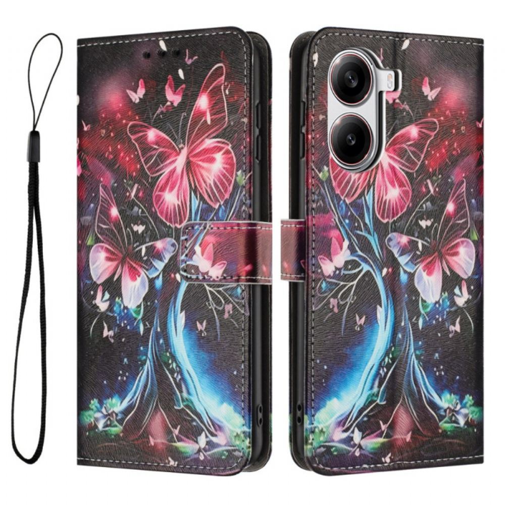 Peněženková Pouzdra Poco X7 Pro 5g Kryty Na Mobil Šílení Motýli