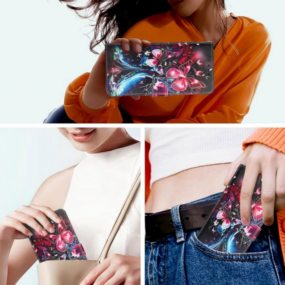 Peněženková Pouzdra Poco X7 Pro 5g Kryty Na Mobil Šílení Motýli