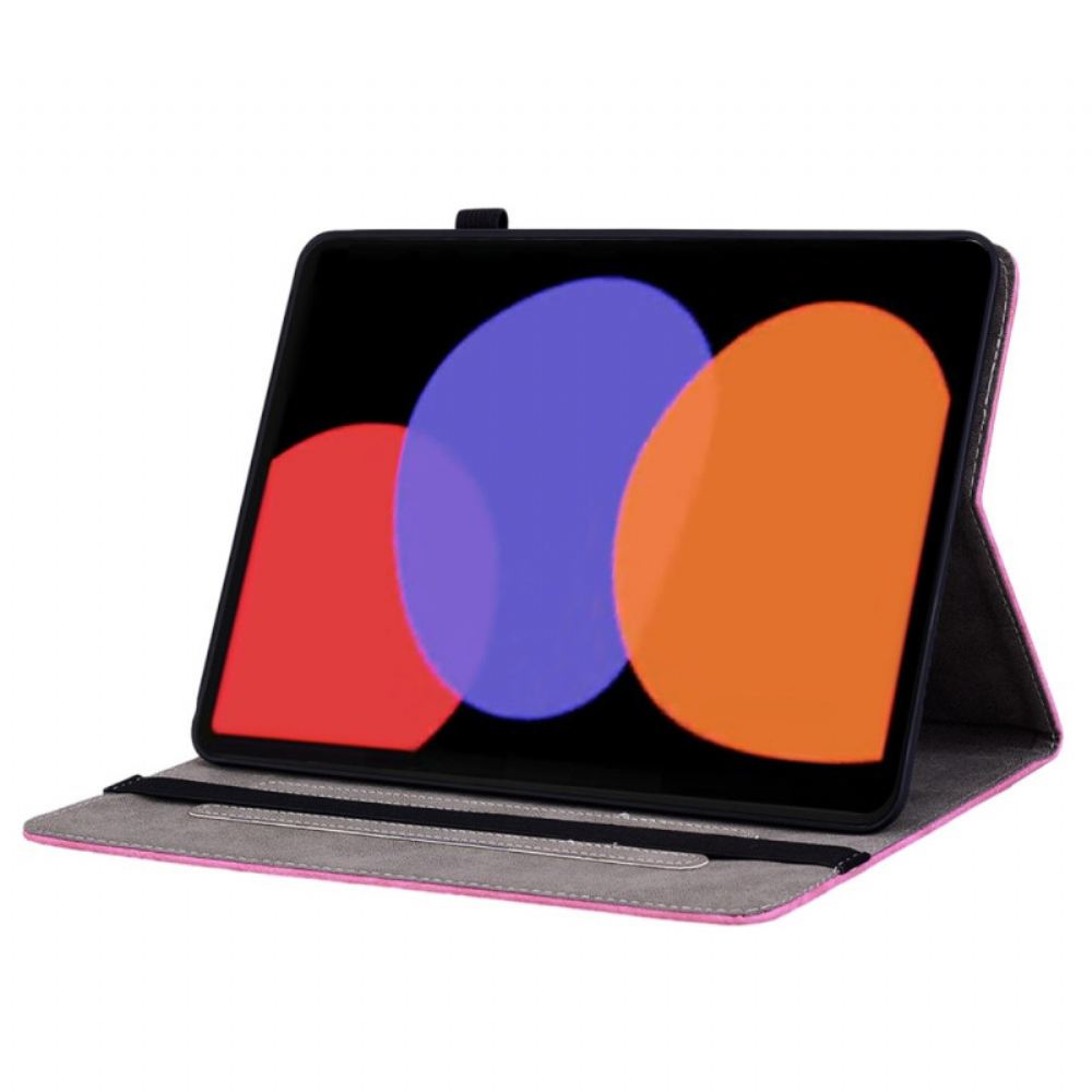 Pouzdro Na Xiaomi Pad 6 Růžový Kožený Efekt