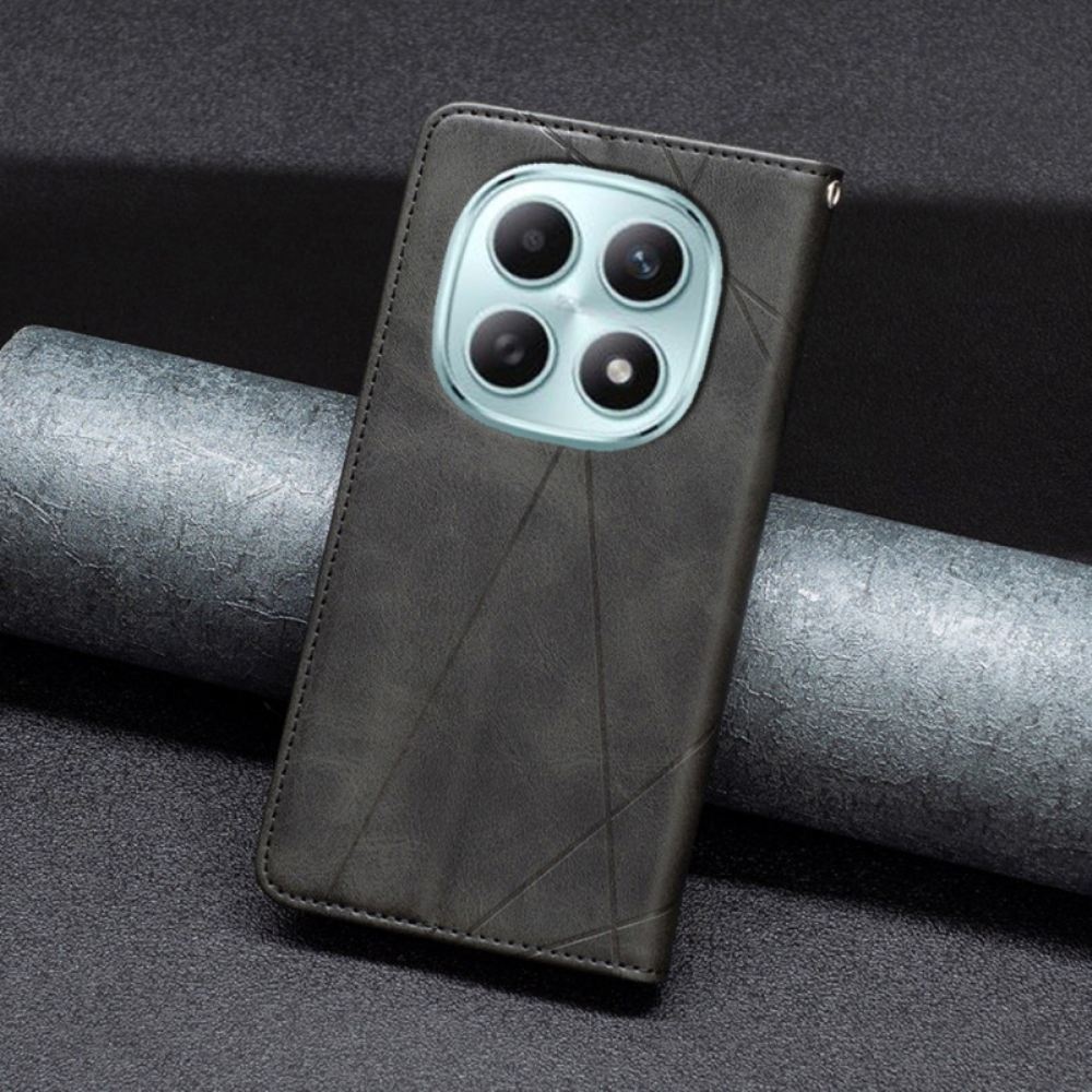 Kožené Pouzdro Folio Na Xiaomi Redmi Note 15 5g Geometrický Vzor