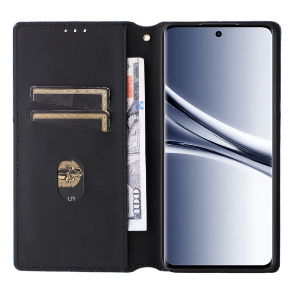 Kožené Pouzdro Folio Xiaomi Redmi Note 15 5g Gravírovaný Diamantový Vzor