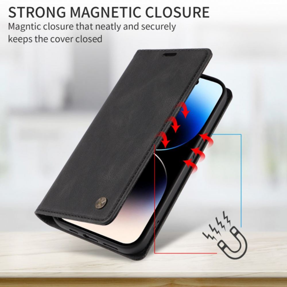 Kožené Pouzdro Folio Xiaomi Redmi Note 15 5g Semišový Efekt Yikatu