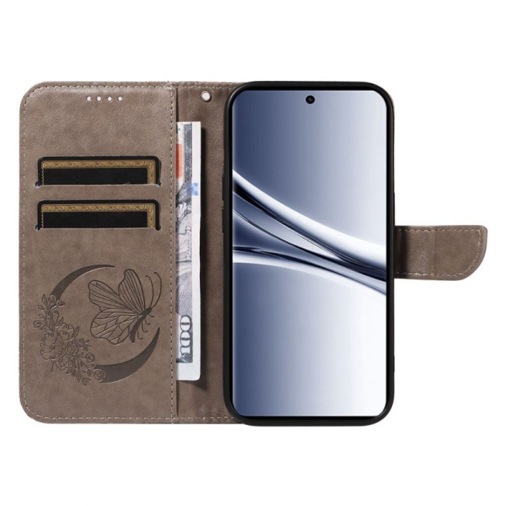 Kožený Kryt Na Xiaomi Redmi Note 15 5g Grafický Motýl