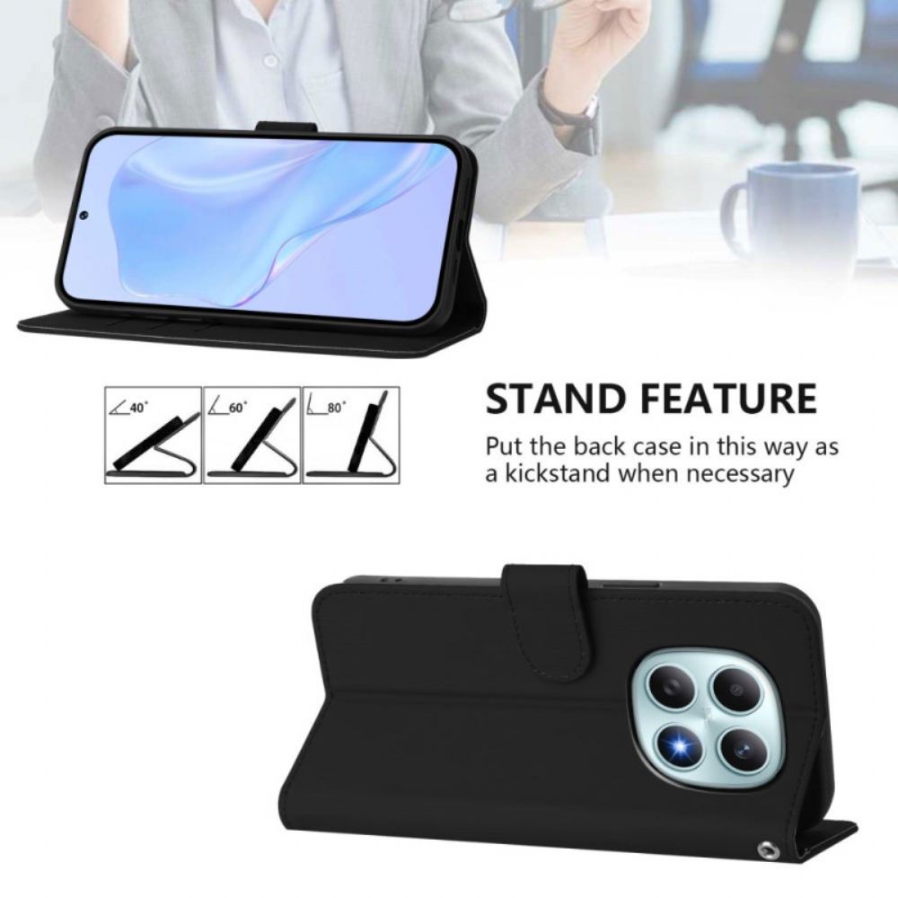 Kožený Kryt Na Xiaomi Redmi Note 15 5g Jednobarevný