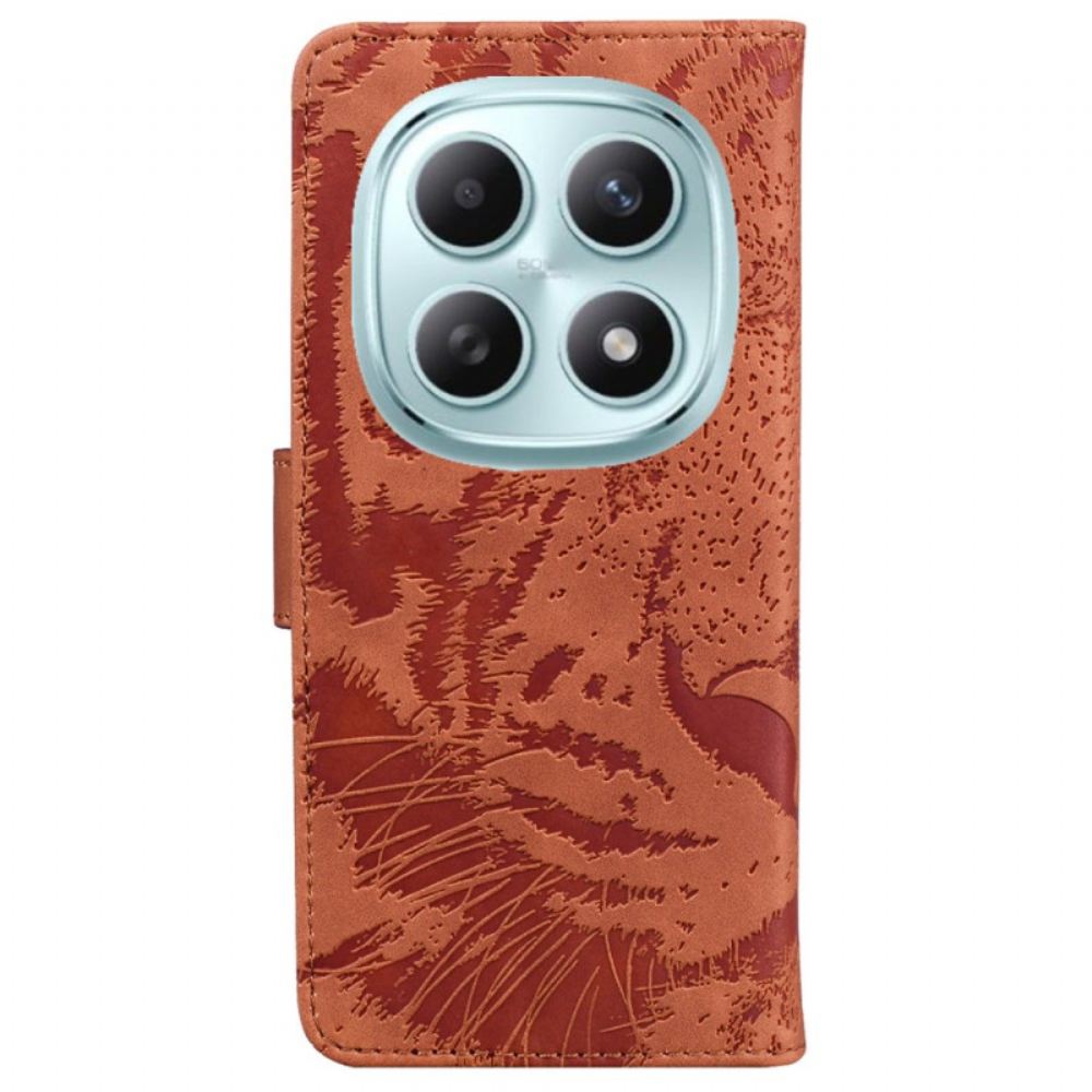 Kožený Kryt Na Xiaomi Redmi Note 15 5g Tygří Potisk