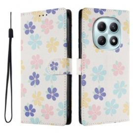 Kožený Kryt Xiaomi Redmi Note 15 5g Barevné Květiny
