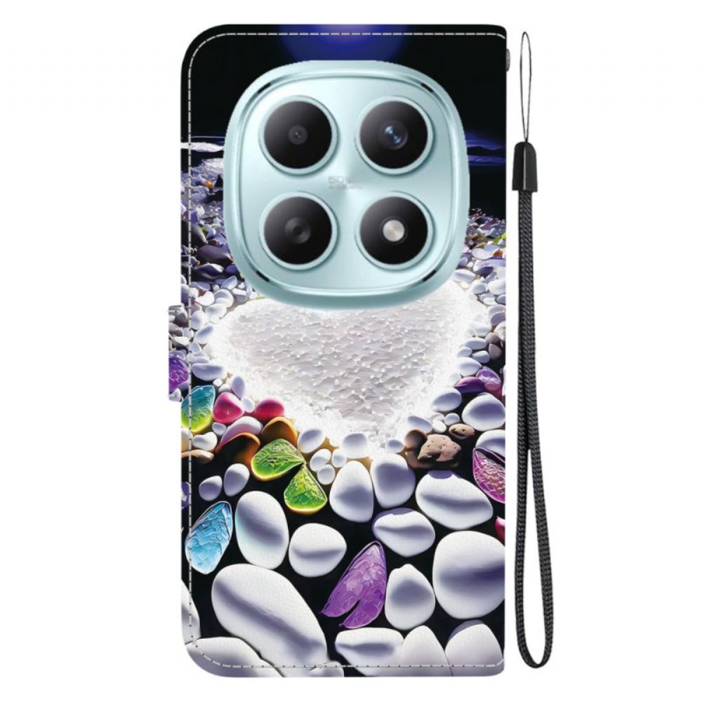 Kožený Kryt Xiaomi Redmi Note 15 5g Bílé Srdce