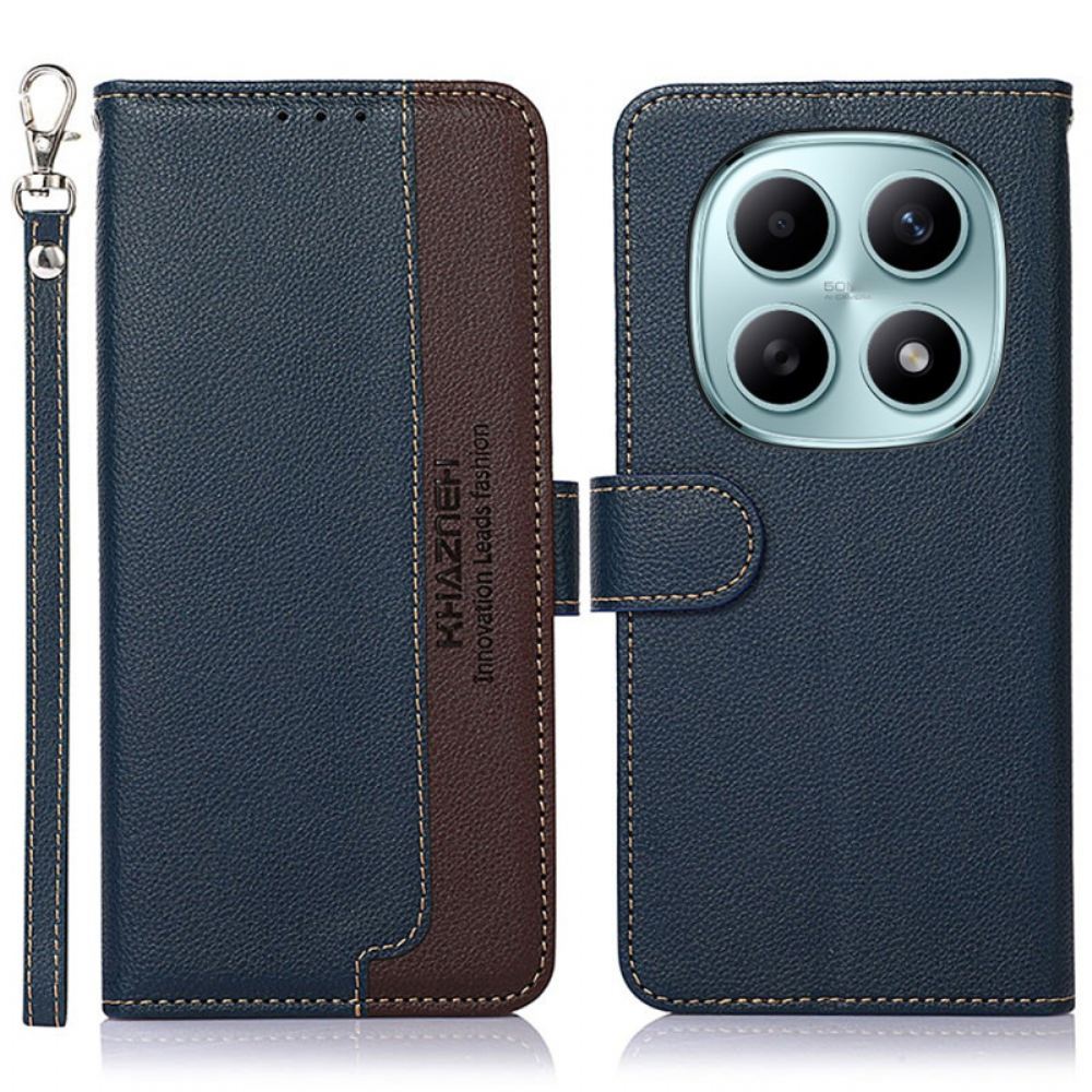 Kožený Kryt Xiaomi Redmi Note 15 5g Dvoubarevná Khazneh