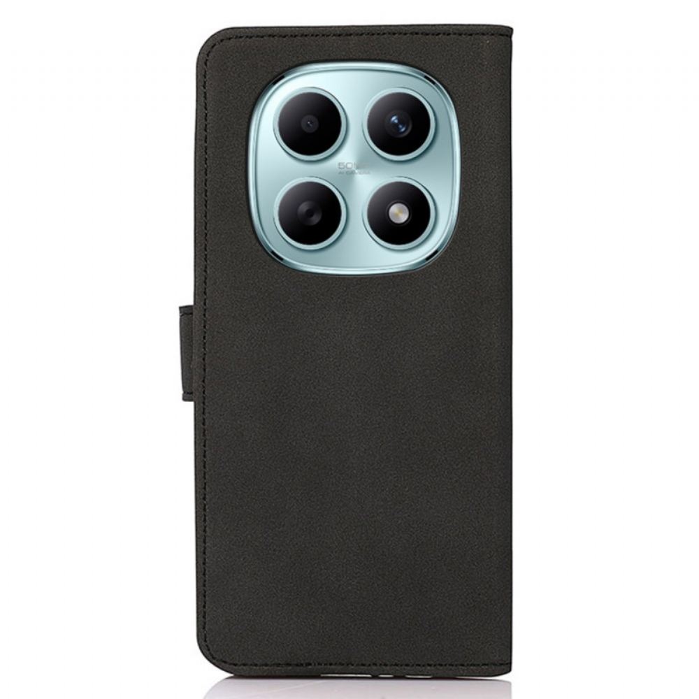 Kožený Kryt Xiaomi Redmi Note 15 5g Jednobarevná Khazneh