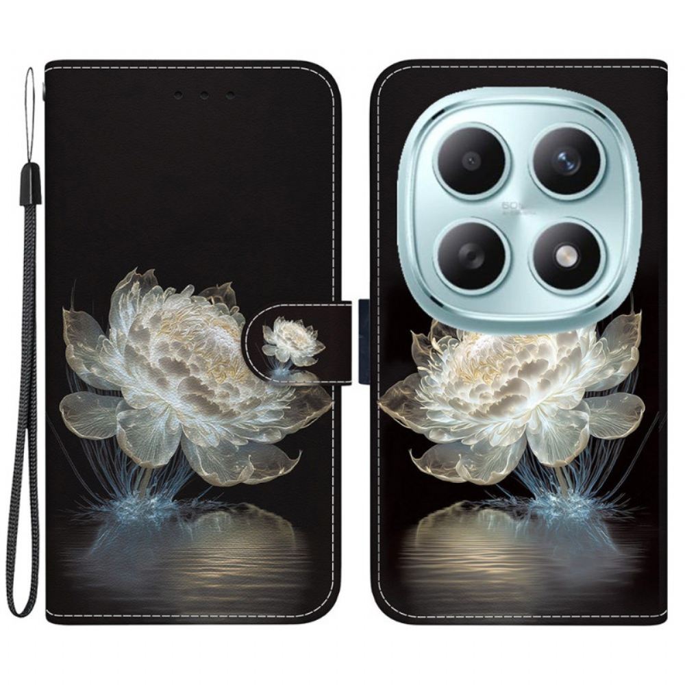 Kožený Kryt Xiaomi Redmi Note 15 5g Křišťálová Pivoňka