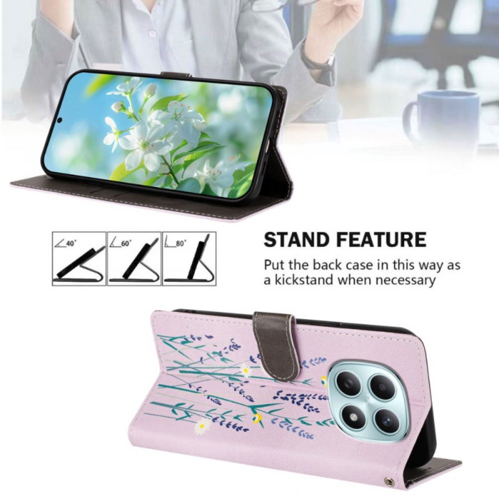 Kožený Kryt Xiaomi Redmi Note 15 5g Levandule