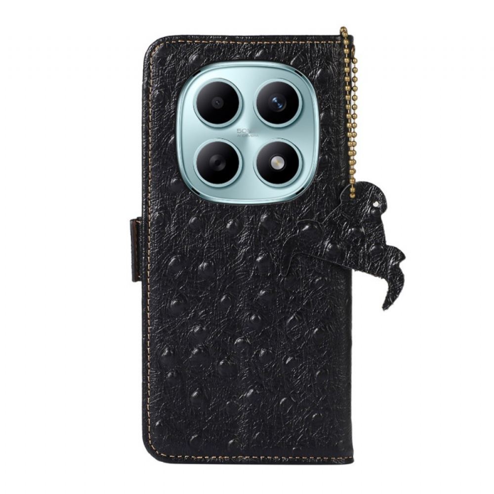 Kožený Kryt Xiaomi Redmi Note 15 5g Rfid Blokování A Pravá Kůže