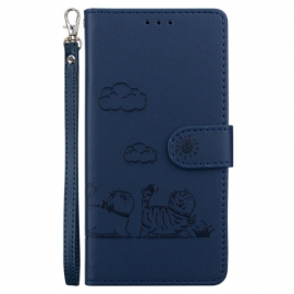 Kožený Kryt Xiaomi Redmi Note 15 5g Rfid Blokování A Vzor Koťátka