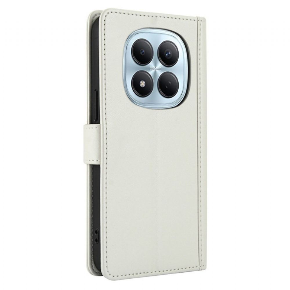 Kožený Kryt Xiaomi Redmi Note 15 5g Stojan A Řemínek Na Zápěstí