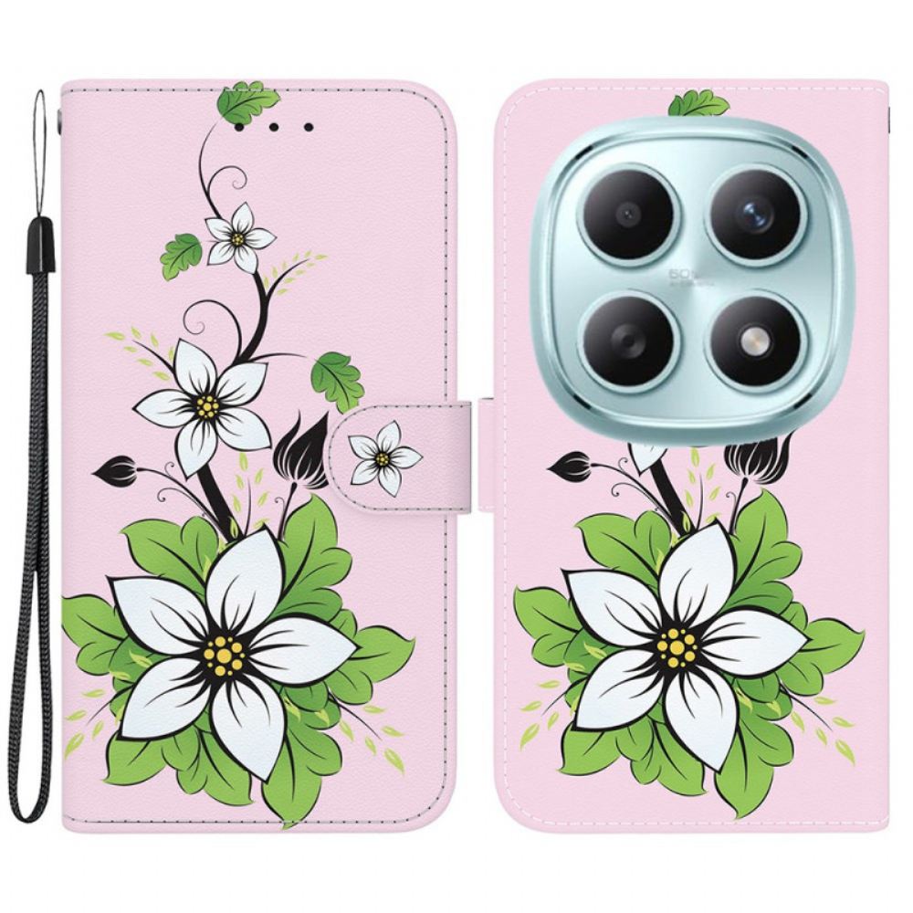 Kožený Kryt Xiaomi Redmi Note 15 5g Vzor Lilie