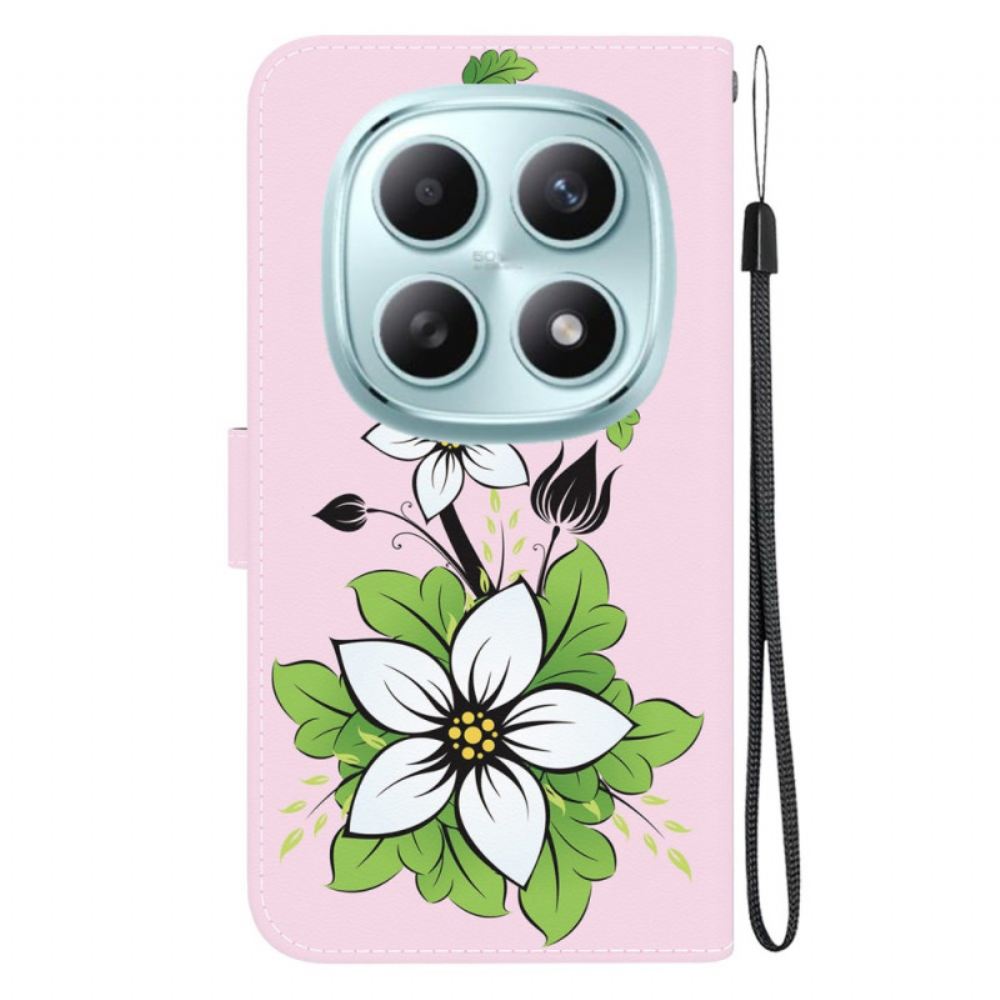 Kožený Kryt Xiaomi Redmi Note 15 5g Vzor Lilie