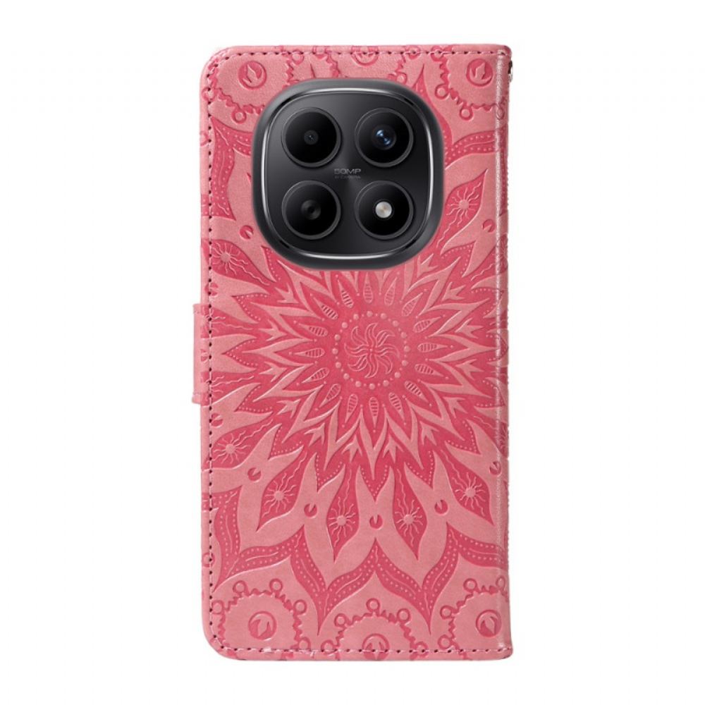 Kožený Kryt Xiaomi Redmi Note 15 5g Vzor Slunečnice