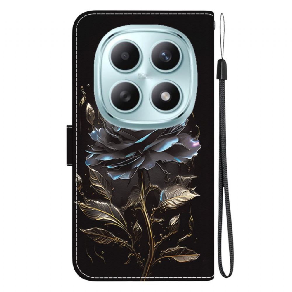 Kožený Kryt Xiaomi Redmi Note 15 5g Černá Růže