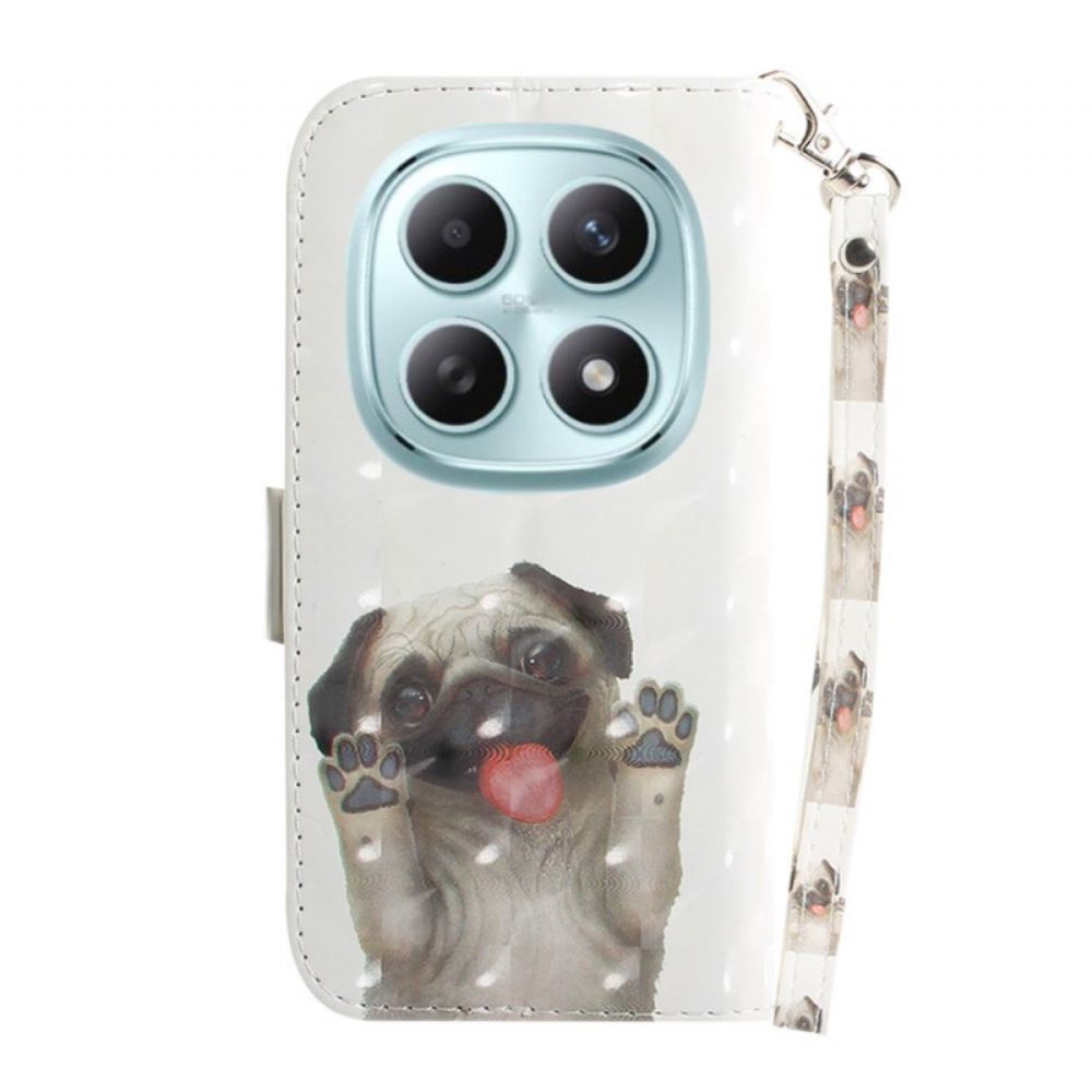 Peněženková Pouzdra Xiaomi Redmi Note 15 5g Kryty Na Mobil Mops Se Šňůrkou