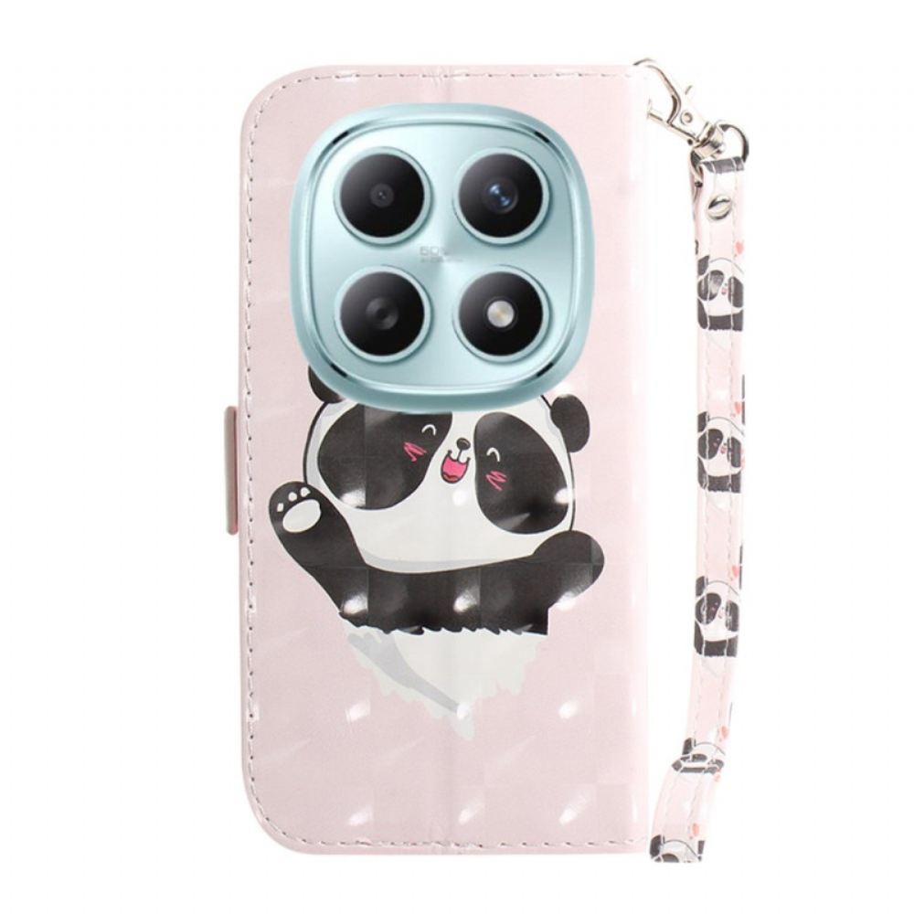 Peněženková Pouzdra Xiaomi Redmi Note 15 5g Kryty Na Mobil Panda S Šňůrkou