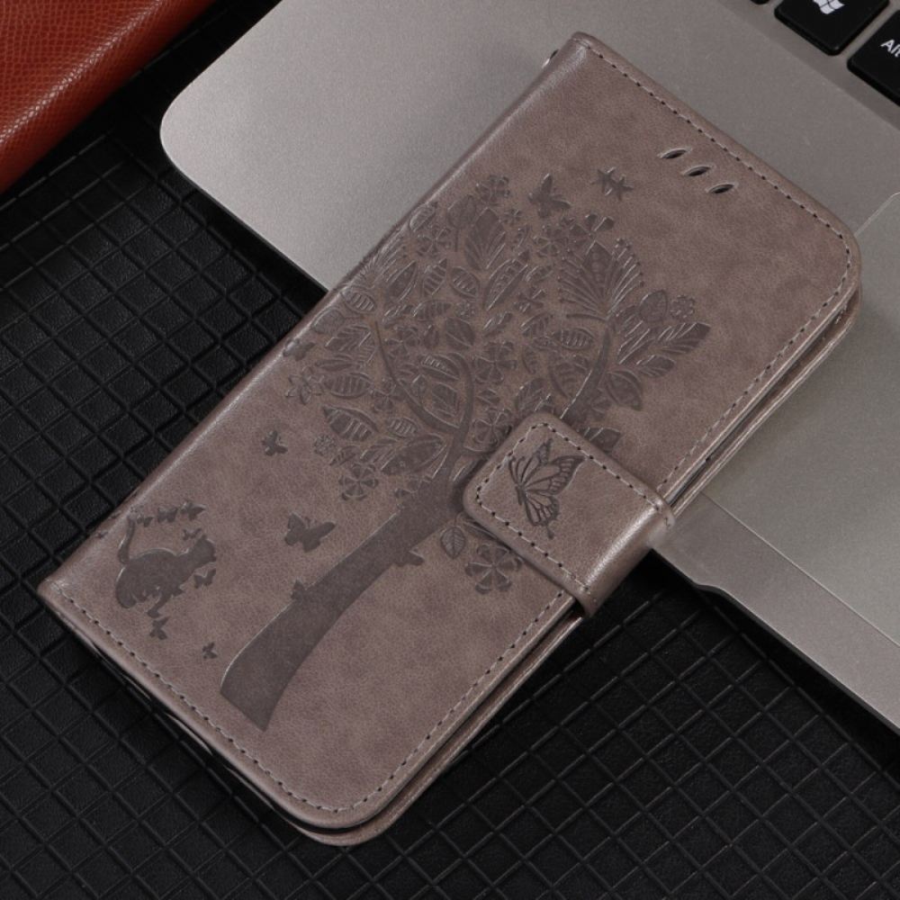 Peněženková Pouzdra Xiaomi Redmi Note 15 5g Kryty Na Mobil Vzor Kočky A Stromu