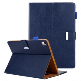 Kožený Kryt iPad (2025) Flitry Se Stříbrnou Sponou