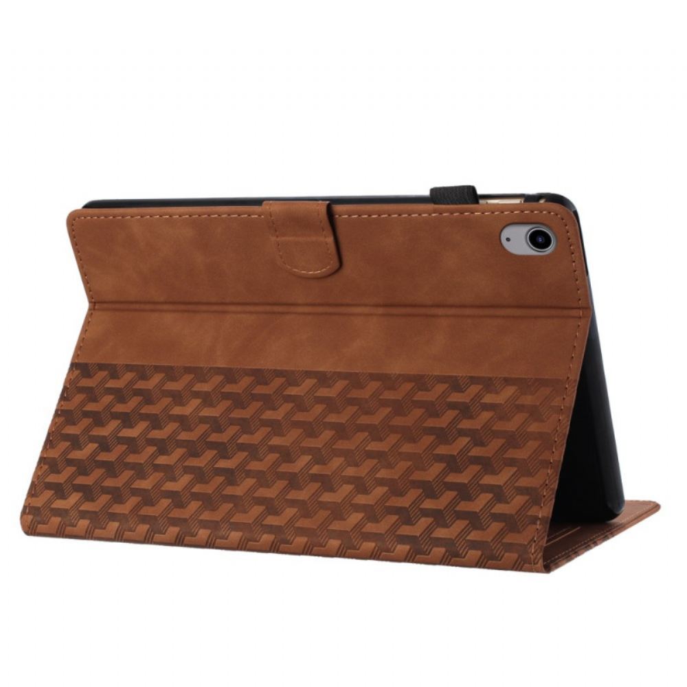 Kožený Kryt iPad (2025) Kostkový Okraj