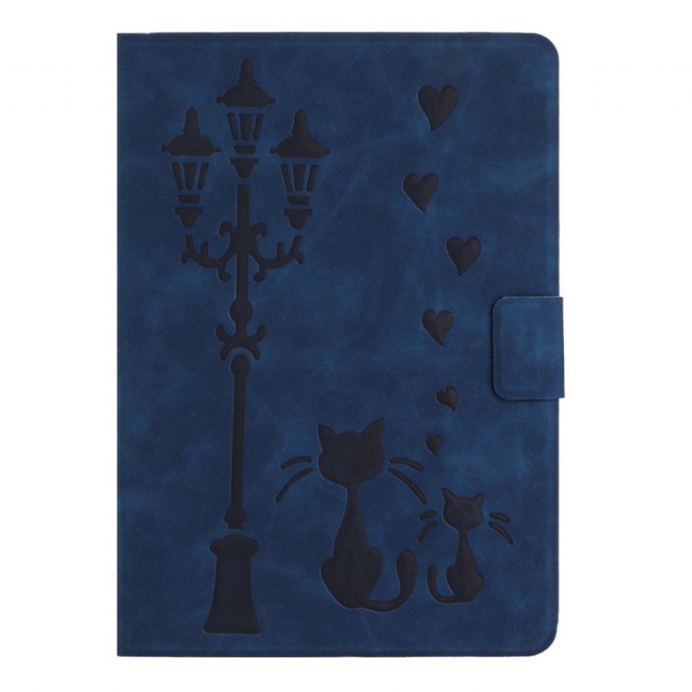 Kožený Kryt iPad (2025) Kočičí Vzor