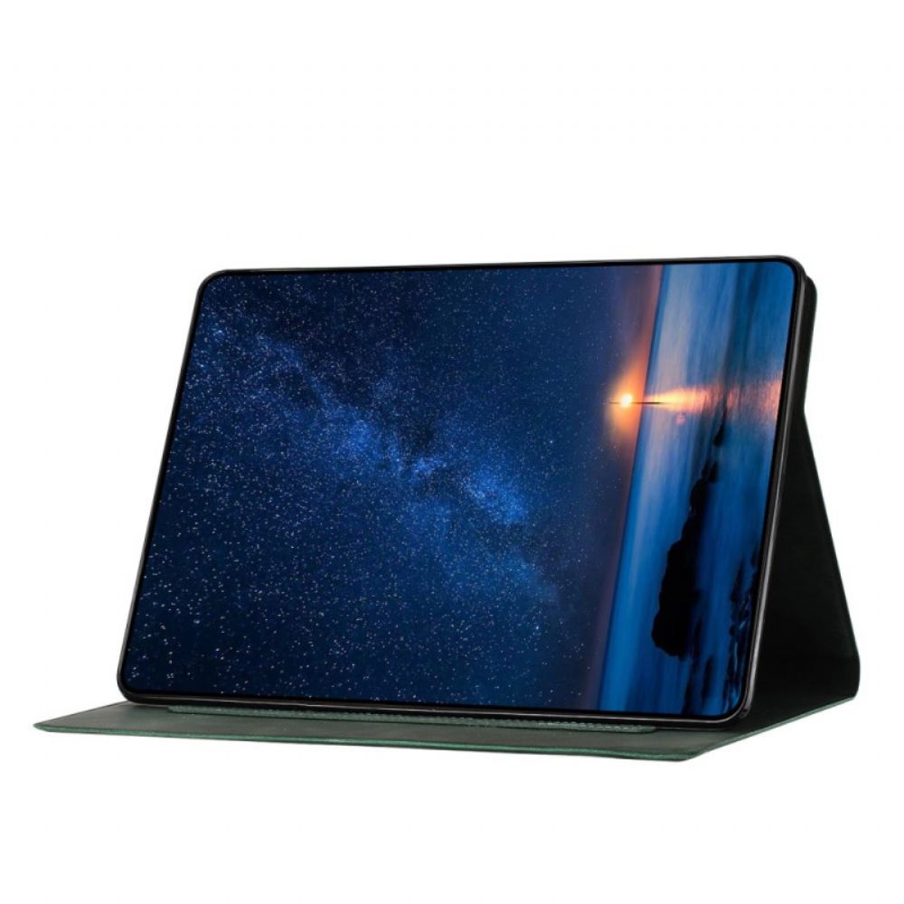 Kožený Kryt iPad (2025) Kočičí Vzor
