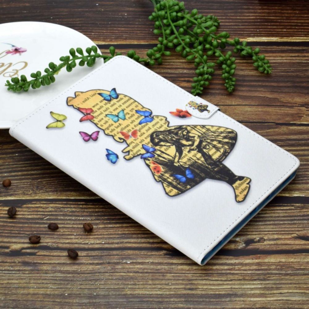 Kožený Kryt iPad (2025) Motýlí Dívka