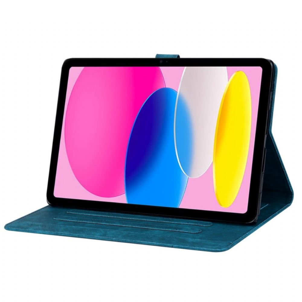 Kožený Kryt iPad (2025) Třešňový Květ A Kočky