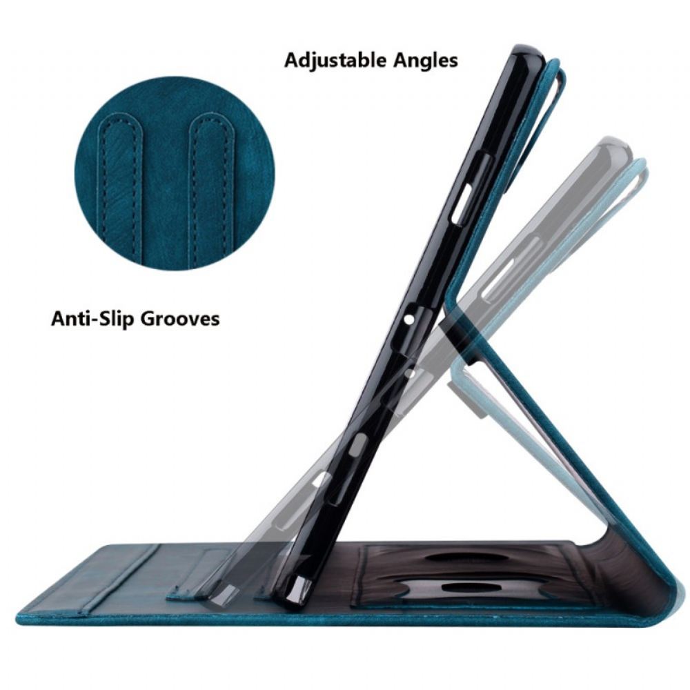 Kožený Kryt iPad (2025) Třešňový Květ A Kočky