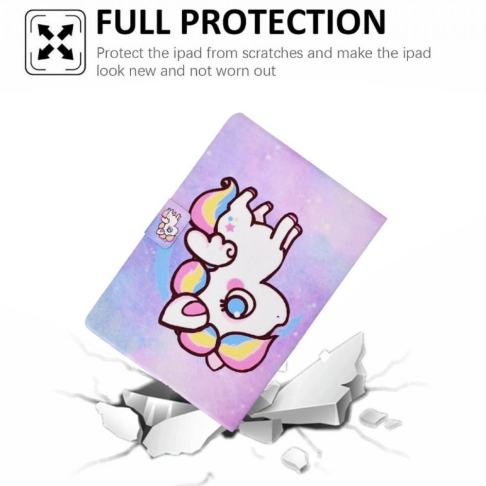 Kožený Kryt Na iPad (2025) Kreslený Jednorožec