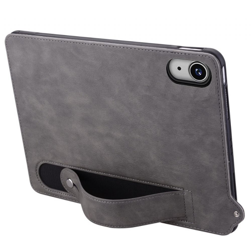 Kryt iPad (2025) Kožený Efekt S Podporou Popruhu