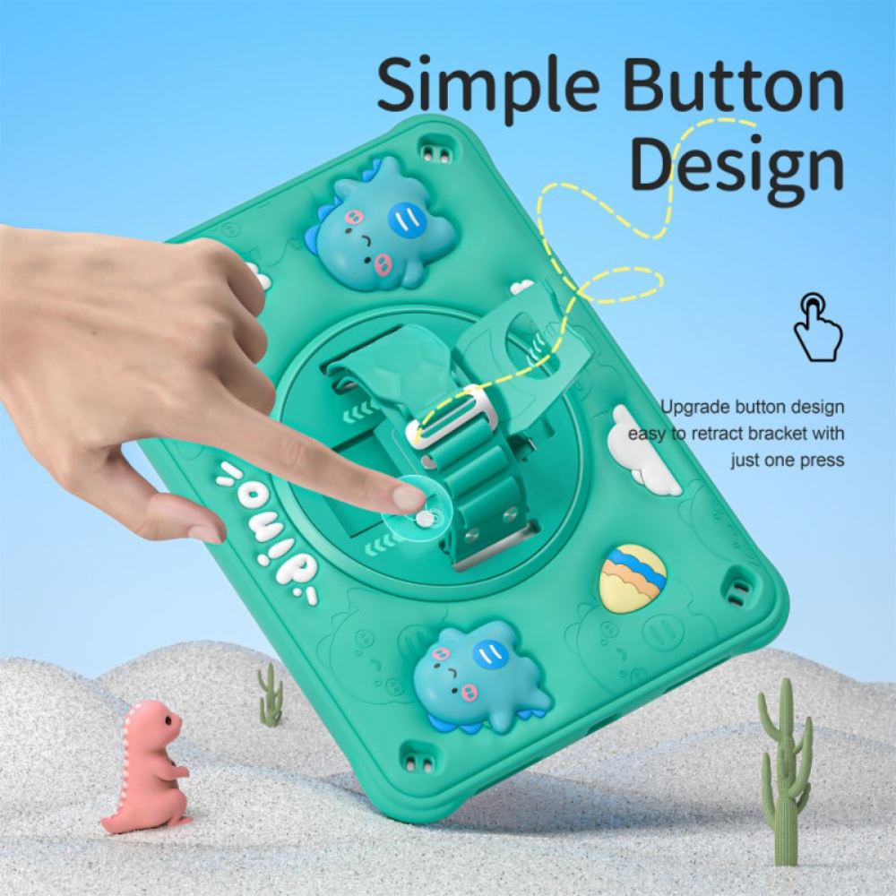 Kryt iPad (2025) Kryty Na Mobil Dětská Rukojeť A Stojan S Dinosaurem